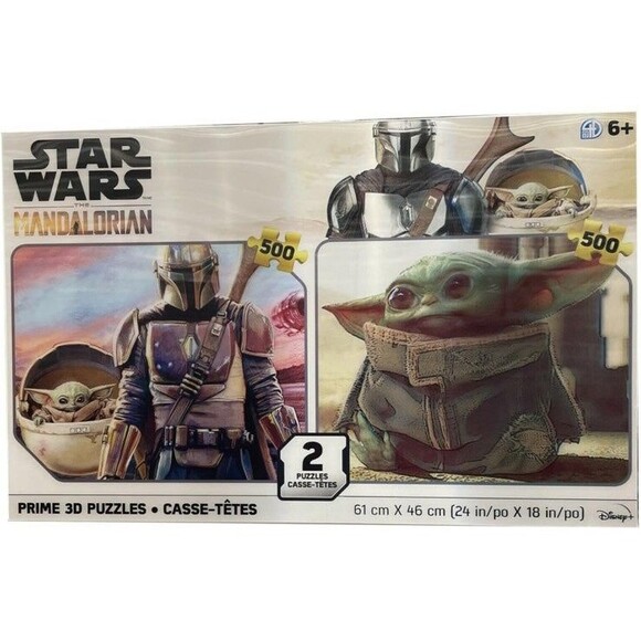 STAR WARS The Mandalorian Prime 3D Puzzles Two Pack 500 pieces (Bx 23) - Picture 1 of 8